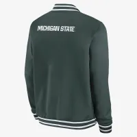 Michigan State Spartans Sideline чоловічі Nike College Full-Zip Bomber Куртка колір зелений