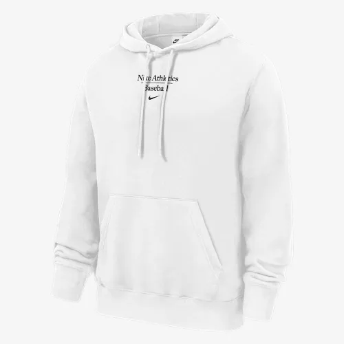 Nike Club Fleece чоловічі Baseball Pullover Толстовка з капюшоном колір білий