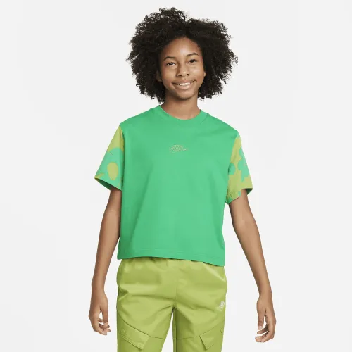 Nike Sportswear Big дитячі (Girls') Boxy футболка колір зелений