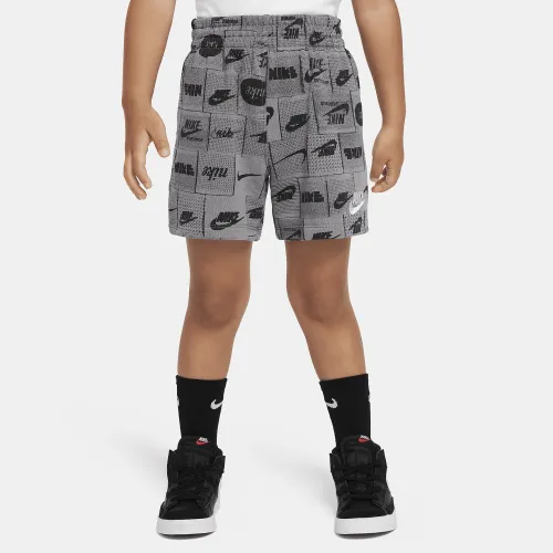 Nike Sportswear Club Toddler Printed шорти колір сірий