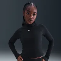 Nike Pro жіноча Dri-FIT Long-Sleeve Top колір чорний