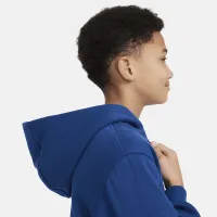 Nike Sportswear Club Fleece Big детские Full-Zip Толстовка с капюшоном синий