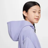 Nike Sportswear Tech Fleece Girls' оверсайз Толстовка с капюшоном цвет фиолетовый