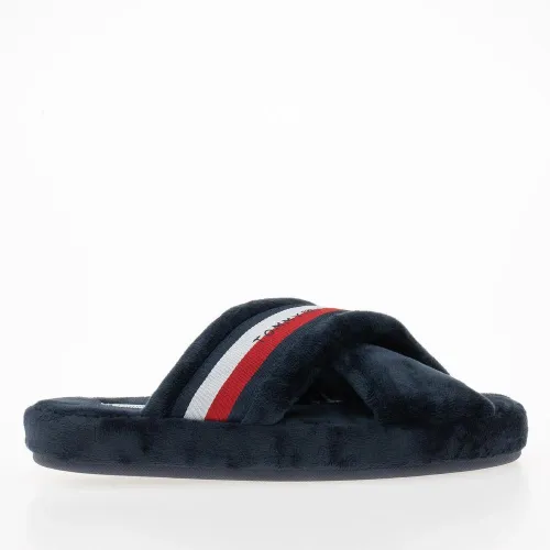 Kapcie Tommy Hilfiger Comfy Home Slippers With Straps FW0FW06587-DW5 - Cиний