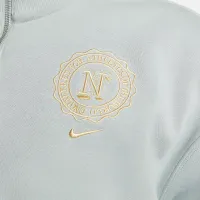 Nike Sportswear Phoenix Fleece Heritage женская оверсайз 1/2-Zip Crop свитшот цвет серый
