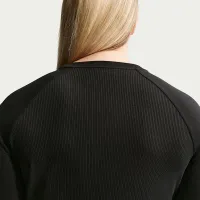 Nike Sportswear Chill Knit женская Tight Long-Sleeve Ribbed Top (большие размеры) цвет черный