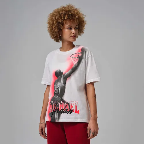 Nike Jordan Sport Heritage женская Dri-FIT Graphic футболка цвет белый