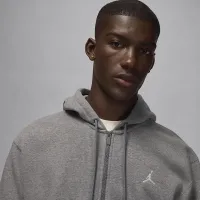 Nike Jordan Brooklyn Fleece мужские Full-zip Толстовка с капюшоном цвет серый