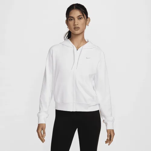Nike Dri-FIT One жіноча Full-Zip French Terry Толстовка з капюшоном колір білий