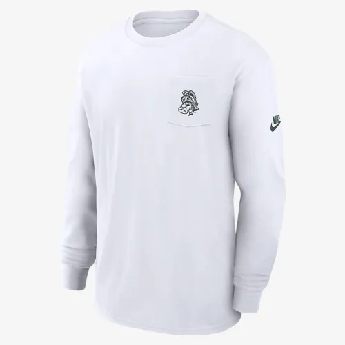 Michigan State Spartans Legacy Max90 Pocket чоловічі Nike College Long-Sleeve футболка колір білий
