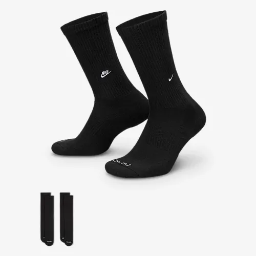 Nike Everyday Cushioned Crew шкарпетки (2 пар) колір чорний