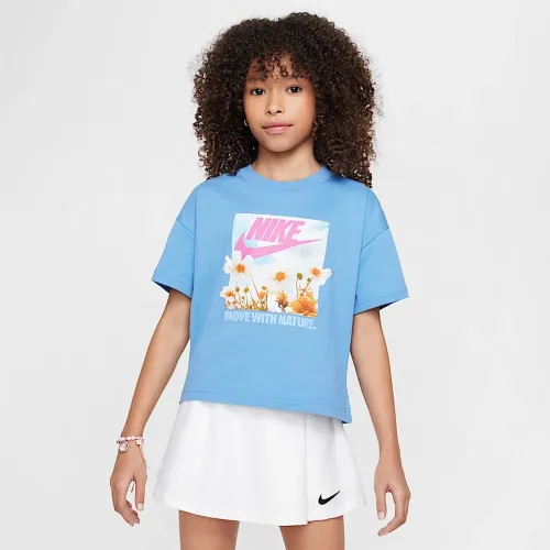 Nike Sportswear Big дитячі (Girls') футболка блакитний