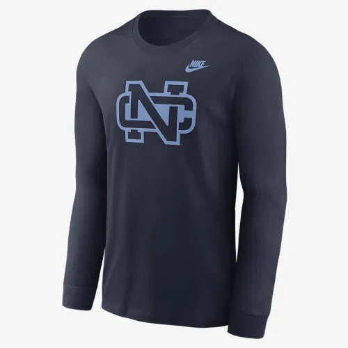 North Carolina Tar Heels Legacy Primary Logo мужские Nike College Long-Sleeve футболка синий