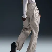 Nike Windrunner женская Woven С высокой Талией Open-Hem Pants цвет серый