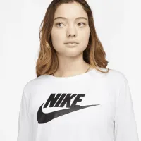 Nike Sportswear Essentials жіноча Long-Sleeve Logo футболка колір білий
