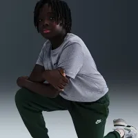 Nike Sportswear Club Fleece Big детские Joggers (Extended Size) цвет зеленый