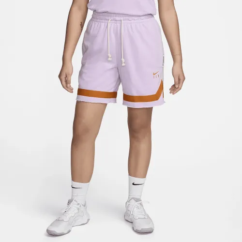 Nike Swoosh Fly жіноча French Terry баскетбольні шорти колір фіолетовий
