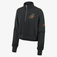 Florida Gators Legacy Elevated Logo женская Nike College Cropped 1/4-Zip Crew цвет черный