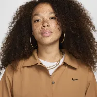 Nike Sportswear Essential жіноча оверсайз UV Woven Coaches' Куртка колір коричневий