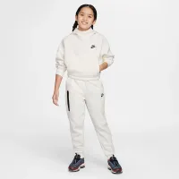 Nike Sportswear Tech Fleece Girls' оверсайз Толстовка с капюшоном цвет белый