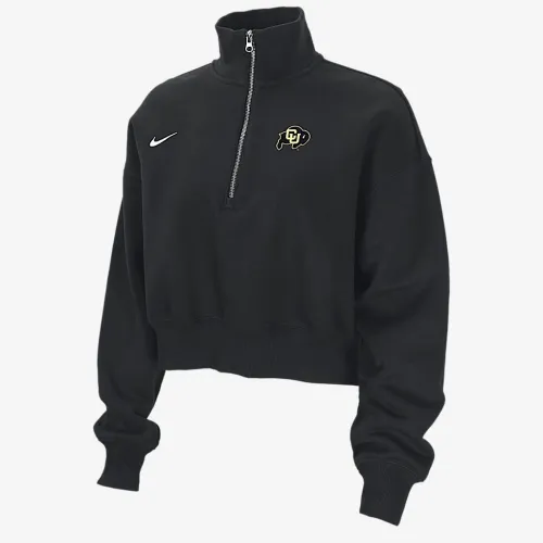Colorado Phoenix Fleece жіноча Nike College Cropped 1/4-Zip Top колір чорний