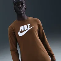 Nike Sportswear чоловічі Long-Sleeve футболка колір коричневий