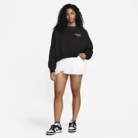 Nike Sportswear Phoenix Fleece женская оверсайз Cropped Crew-Neck свитшот цвет черный