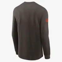 Cleveland цвет коричневыйs Sideline Team Issue мужские Nike Dri-FIT NFL Long-Sleeve футболка цвет коричневый