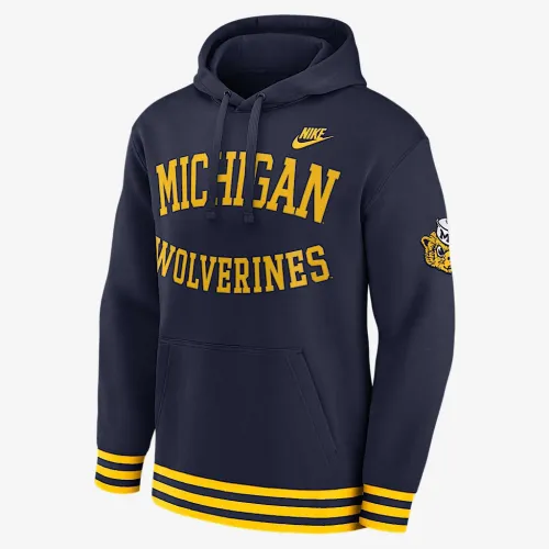 Michigan Wolverines Legacy Retro Men’s Nike College Pullover Толстовка з капюшоном блакитний