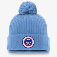 Chicago Cubs Cooperstown Peak чоловічі Nike MLB Cuffed Pom Beanie блакитний