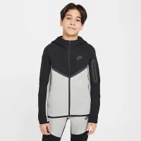 Nike Sportswear Tech Fleece Big детские Full-Zip Толстовка с капюшоном цвет серый