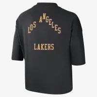 Los Angeles Lakers 2023/24 City Edition женская Nike NBA Courtside Boxy футболка цвет черный