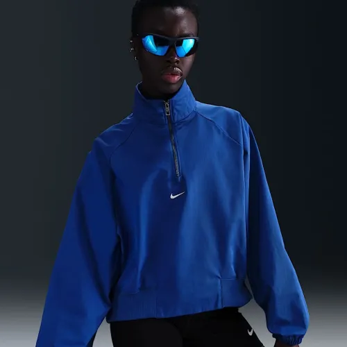 Nike Sportswear Collection женская оверсайз Twill 1/4-Zip Top синий