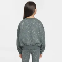 Nike Sportswear Club Fleece Big детские (Girls') Crew-Neck свитшот цвет зеленый