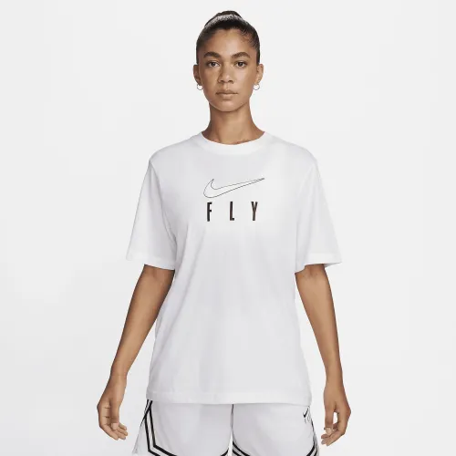 Nike Dri-FIT Swoosh Fly женская футболка цвет белый