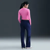 Nike Sportswear Chill Knit женская Slim Long-Sleeve Cropped Top Pink