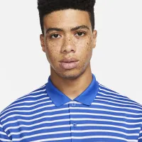 Nike Dri-FIT Victory мужские Striped для гольфа Polo синий