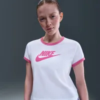 Nike Sportswear женская Short-Sleeve Ringer футболка цвет белый