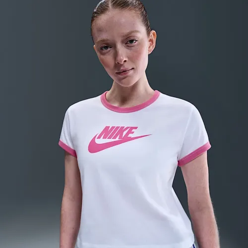 Nike Sportswear женская Short-Sleeve Ringer футболка цвет белый