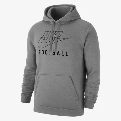 Nike Swoosh Club Fleece чоловічі Football Pullover Толстовка з капюшоном колір сірий