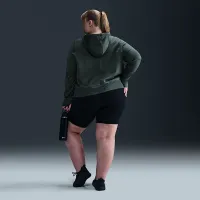 Nike Therma-FIT One женская Pullover Толстовка с капюшоном (большие размеры) цвет зеленый