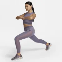 Nike Pro женская Mid-Rise 7/8 Mesh-Paneled лосины цвет фиолетовый