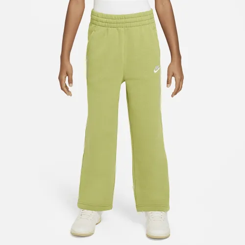 Nike Sportswear Club Fleece Big дитячі (Girls') Wide-Leg Pants колір зелений