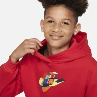 Nike Sportswear Club Fleece Big детские Pullover Толстовка с капюшоном цвет красный