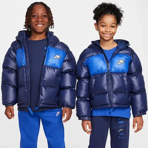 Nike Sportswear Heavyweight Synthetic Fill EasyOn Big детские Therma-FIT Repel Loose Hooded Куртка синий