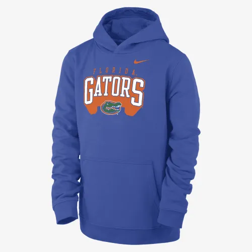 Florida Club Fleece Big детские (для мальчиков) Nike College Pullover Толстовка с капюшоном синий