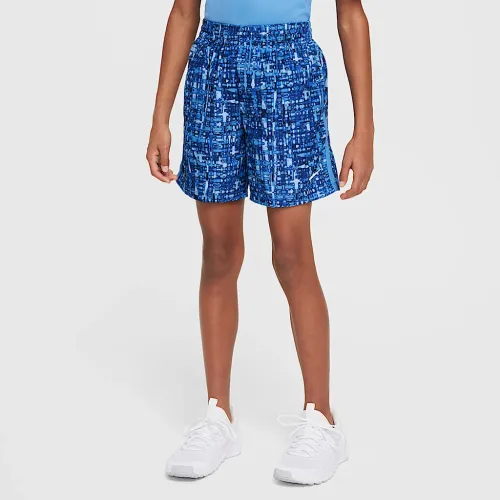 Nike Multi Big детские (для мальчиков) Dri-FIT Woven шорты синий