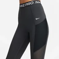 Nike Pro женская С высокой Талией 7/8 лосины с карманамицвет серый