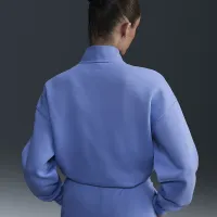 Nike Sportswear Phoenix Fleece женская оверсайз 1/4-Zip Logo Top синий