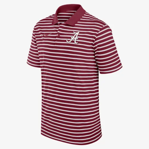 Alabama Crimson Tide Primetime Victory Striped мужские Nike Dri-FIT College Polo цвет красный